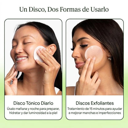 Kloriva Jiyu™ — Discos Renovadores para Rostro y Cuerpo